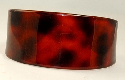 Chunky Vintage Animal Print Lucite Cuff Bracelet