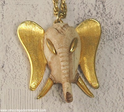 The Fabulous and Famous RAZZA Elephant Pendant Necklace