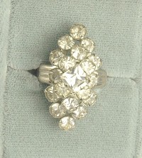 Glamorous Crystal Rhinestone Cocktail Finger Ring