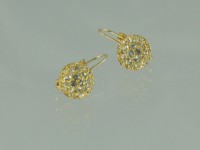 Pristine Pair of Signed Swarovski Crystal Lever Back Dangles