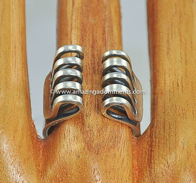 Vintage Signed ANNA GRETA ECKER Norway Modernist Sterling Silver Ring