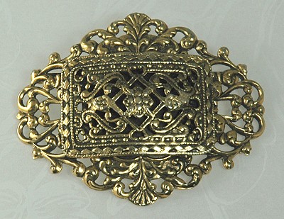 Remarkable Buckle Look Brooch Signed FREIRICH