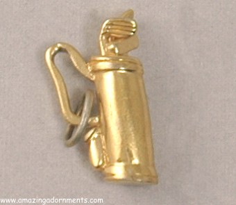MONET Golf Bag with Clubs Charm or Pendant