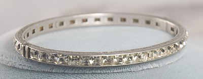 Very Early Sterling and Crystal Bracelet Signed DIAMONBAR