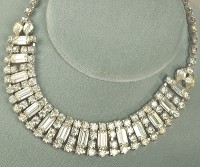 Enchanting Vintage Rhinestone Collar Necklace Signed JOSEPH WARNER