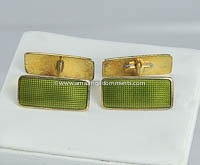 Vintage Signed Norway Sterling and Enamel Modernist Cufflinks Signed Aksel Holmsen