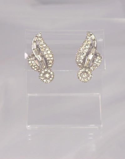 JOMAZ Vintage Rhinestone Ear Clips