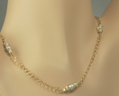 Elegant Caged Pearl Necklace from AVON