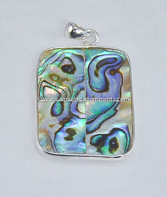 Colorful Unsigned Abalone Shell Pendant