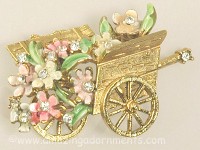 Mesmerizing Flower Cart Brooch from the BSK MY FAIR LADY Series ~ BOOK PIECE