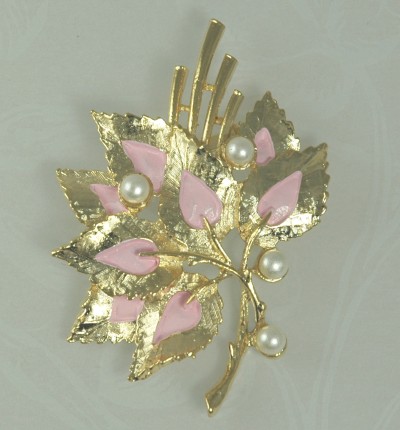 Vintage Foliate Brooch Signed GERRY'S