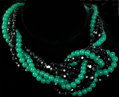 Sensational Multi-strand Crystal Necklace Signed COPPOLA e TOPPO