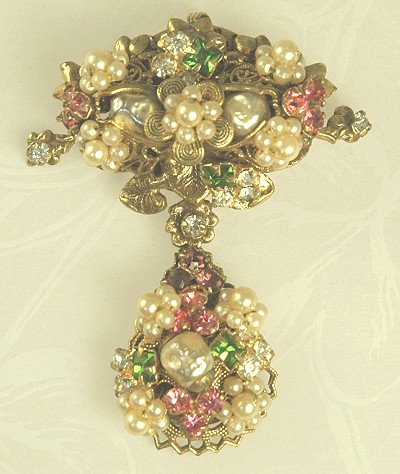 Exquisite Signed ORIGINAL BY ROBERT Wired Bead Brooch/Pendant