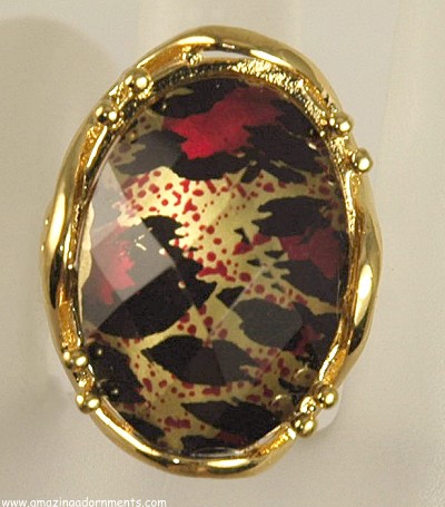 Stunning New in Box Leopard Print Finger Ring from AVON