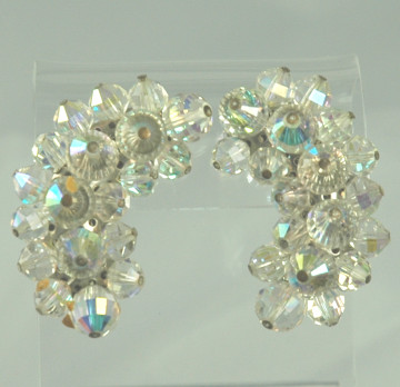 Sparkly Vintage Crystal Earrings by LAGUNA