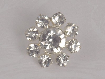 Vintage Clear Rhinestone Button