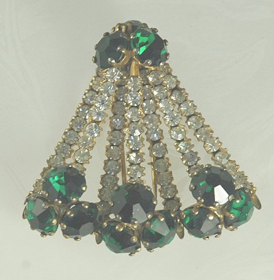 Fabulous FRED A. BLOCK 1940s Rhinestone Fur Clip