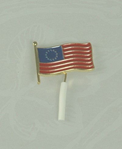 Unisex Betsy Ross Waving Flag Lapel Pin