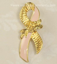 Signed AVON Breast Cancer Awareness Pink Ribbon Pin