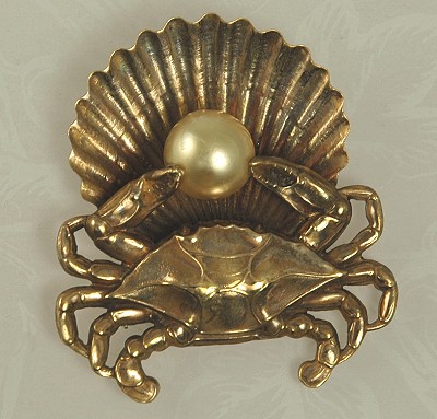 JOSEFF of HOLLYWOOD Huge Crab Brooch~  BOOK PIECE