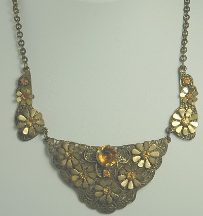 Late 1800s-  Early 1900s Antique Filigree Centerpiece Necklace
