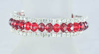 Fun to Wear Red and Clear Crystal Wrap Bracelet