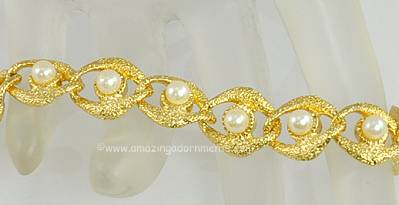 Refined Vintage Imitation Pearl Link Bracelet