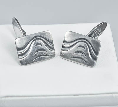 Snazzy Vintage Sterling Silver Cufflinks Signed N.E. FROM