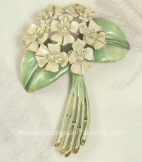 Precious Signed BSK MY FAIR LADY Tall Flower Bouquet Brooch ~ BOOK PIECE