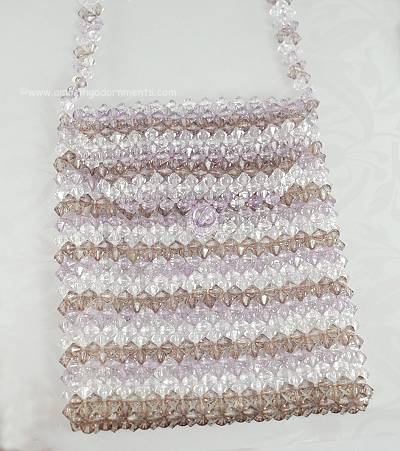 Lush Shades of Lavender Beaded Purse Made Exclusively for GIORGIO Beverly Hills