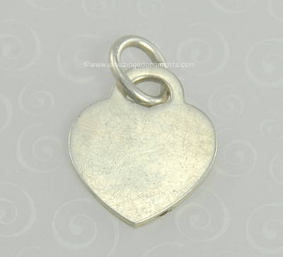Genuine Signed TIFFANY Sterling Heart Charm Pendant