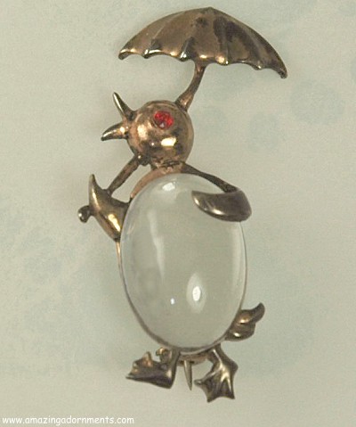 So Sweet Signed NORMA STERLING Jelly Belly Duck Pin~  BOOK PIECE