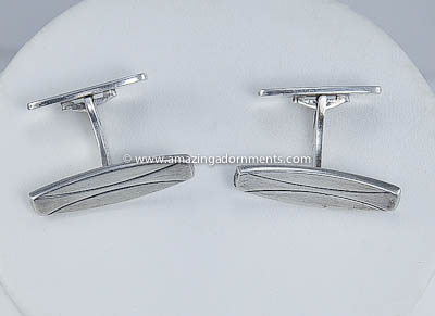 Vintage Danish Modernist Sterling Silver Cufflinks Signed PALLE BISGAARD