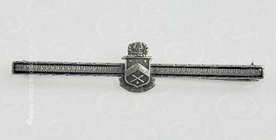 Vintage Sterling Silver Regal Crown Bar Pin Signed 8 within a Star