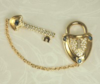Flirty Lock and Key Chatelaine Style Pins from the Emmy Award Winning NOLAN MILLER