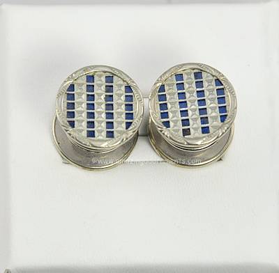Sophisticated Vintage Art Deco Snap Cufflinks Signed BAER and WILDE