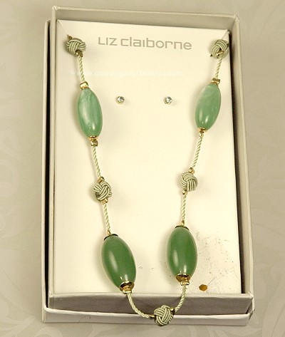 LIZ CLAIBORNE Necklace and Earring Set with Box