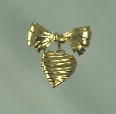 Grandmother Pin with Bow and Heart Dangle from AVON