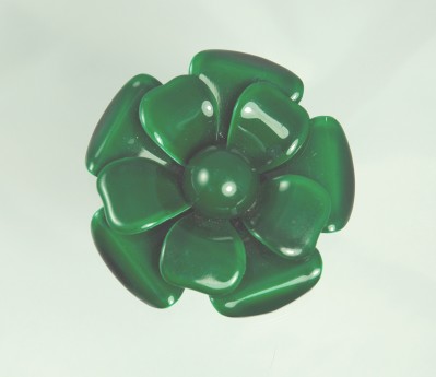 Large Vintage Celluloid Floral Pin