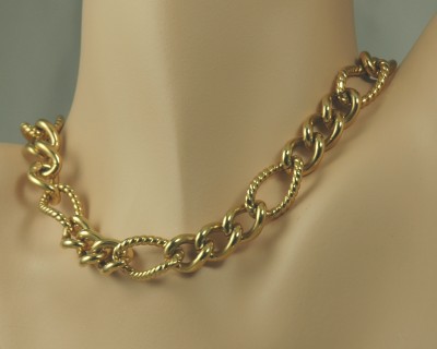 TRIFARI Vintage Chunky Gold-  tone Link Necklace