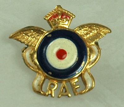 R.A.F. WWII Enamel Lapel Pin Signed SILSON