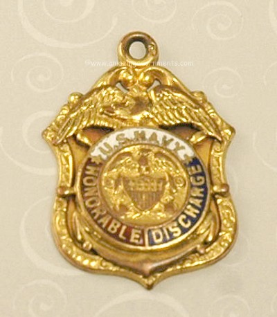 Vintage United States Navy Honorary Discharge Pendant