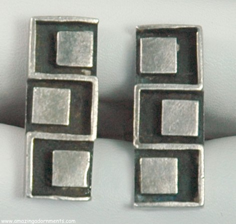 Exceptional Signed PAUL LOBEL Modernist Sterling Cufflinks