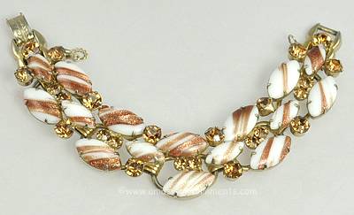 Magnificent Vintage Copper Fluss 5 Link Bracelet from DELIZZA and ELSTER~ BOOK PIECE