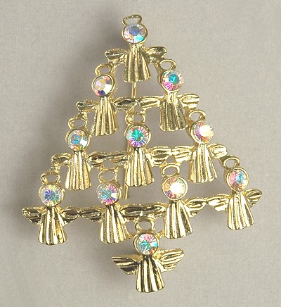 JJ JONETTE Angel Christmas Tree Pin