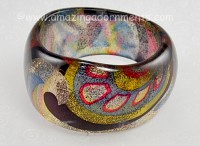 Psychedelic Swirl Chunky Plastic Bangle Bracelet