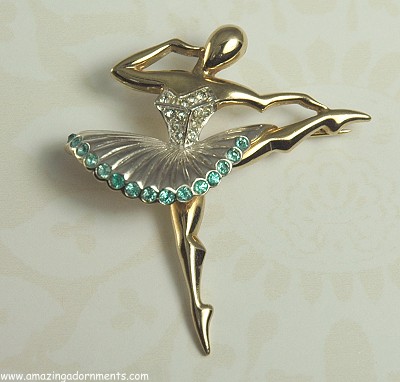 Ballerina brooch vintage deals