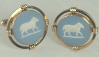 Signed & Rare DESTINO WEDGWOOD 12K Gold Filled Cufflinks