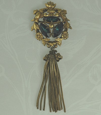 Visually Striking Vintage JOSEFF OF HOLLYWOOD Tassel Brooch