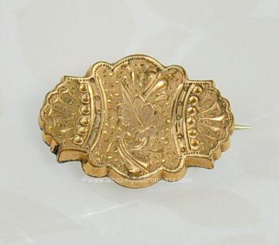 Early Brass Pin Pendant Combo with Etched Design